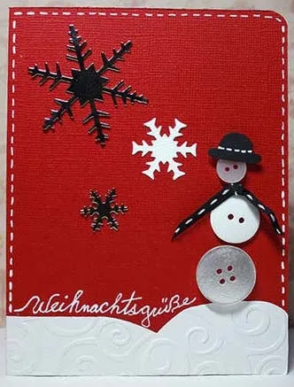 Karácsonyi kártyák kezüket scrapbooking kezdőknek