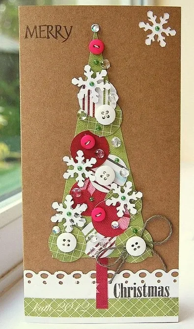 Karácsonyi kártyák kezüket scrapbooking kezdőknek