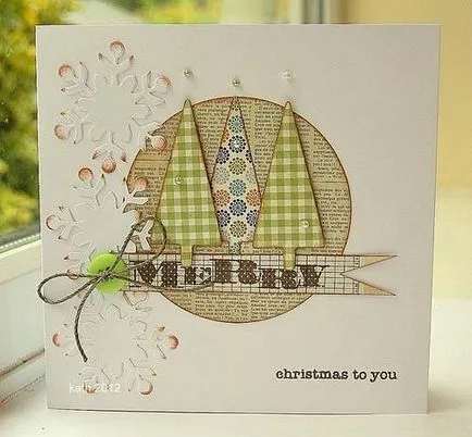 Karácsonyi kártyák kezüket scrapbooking kezdőknek