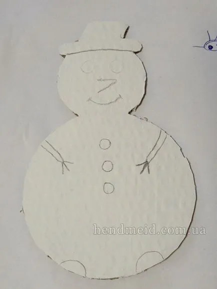 meserii de Crăciun cu copii Snowman din carton
