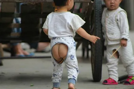 Ó, ez a nadrág egy lyuk a történelem a különös tárgyat ruha kínai gyerekek