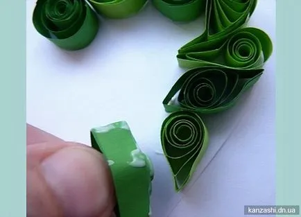 Kártyák Quilling technika születésnapját a saját kezével fotókkal