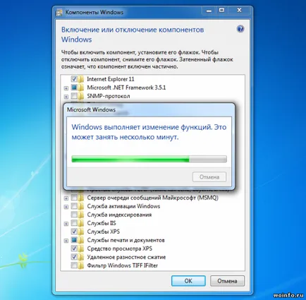 Dezactivarea componentelor neutilizate Windows 7