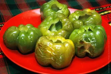 Peppers пълнени със зеленчуци