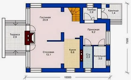 Планове и чертежи едноетажна къща с тавански