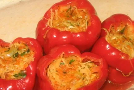 Peppers пълнени със зеленчуци рецепти със снимки