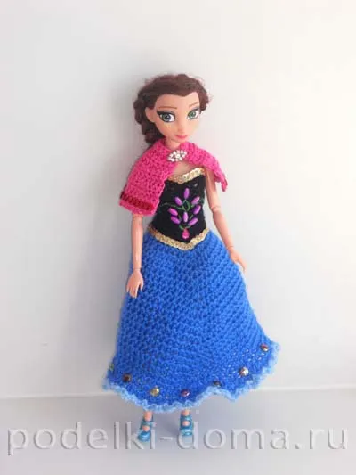 Rapunzel ruha Barbie baba (Horgolt), egy doboz ötletek és műhelyek