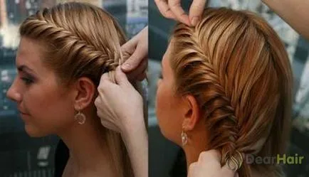 Weave плитки за средна коса с ръцете си, създаващи машини