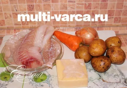 Риба тріска з картоплею в мультиварці (тріска картоплею мультиварці) Риба тріска з картоплею в мультиварці