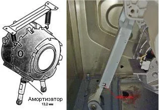 Проверете амортисьорите перална машина