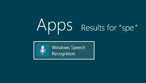 разпознаване на реч в Windows 8