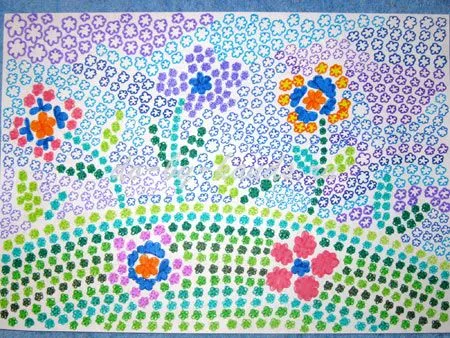 Рисуване - лято цвете мозайка