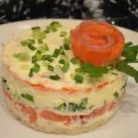 Saláta lazac - (több mint 44 receptet) a fotók