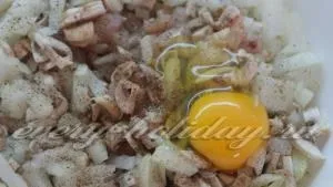 Рубані котлети з курки з грибами (рубані) Рубані котлети з курки з грибами