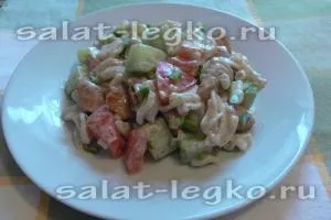 Салат з макаронами і куркою, рецепт (курка) Салат з макаронами і куркою, рецепт