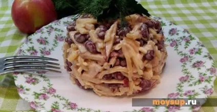 Салат з квасолею, шинкою і сухариками - смачне меню на кожен день (шинкою) Салат з квасолею, шинкою і сухариками - смачне меню на кожен день