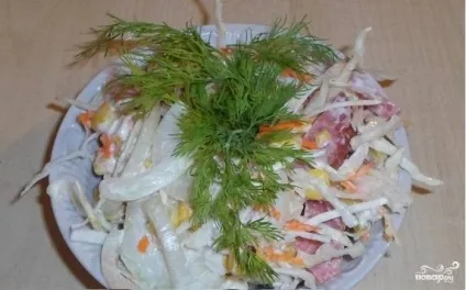 Салат з капусти з оцтом - покроковий рецепт з фото на