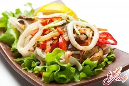 Салат з морепродуктів цікаві рецепти (морепродуктів) Салат з морепродуктів цікаві рецепти