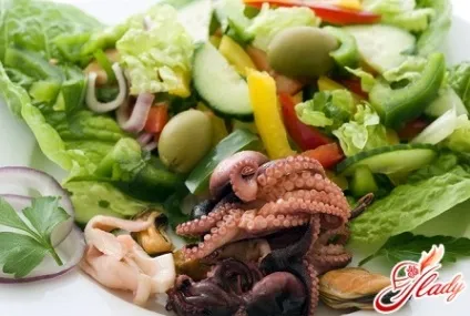 Салат з морепродуктів цікаві рецепти (морепродуктів) Салат з морепродуктів цікаві рецепти
