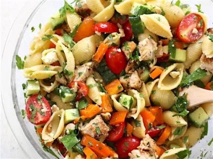 Салат з макаронами покроковий кулінарний рецепт (макаронами) Салат з макаронами покроковий кулінарний рецепт