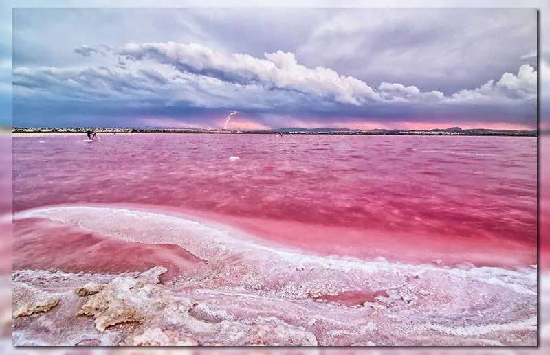 Szenegál Pink Lake Retba Afrikában