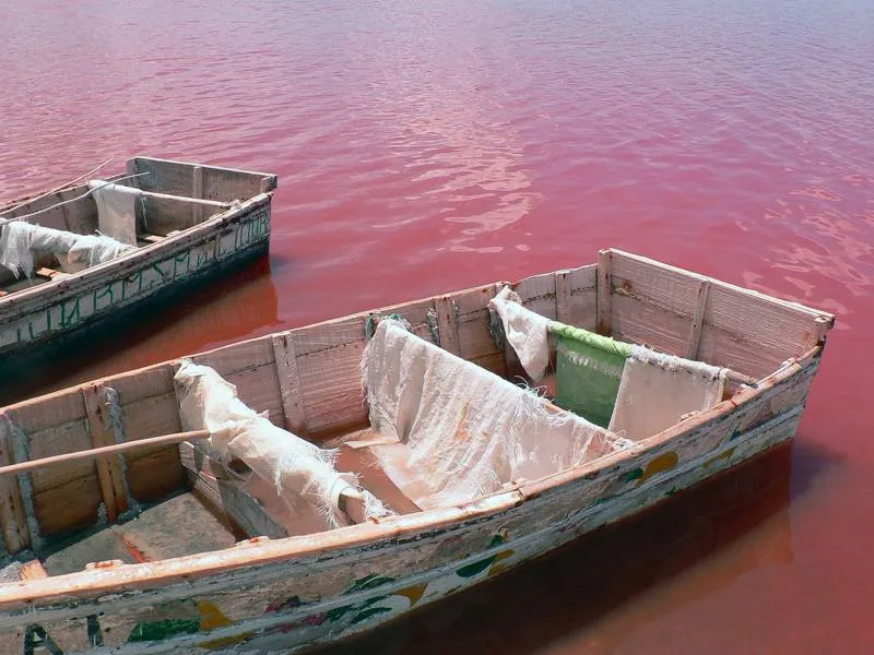Szenegál Pink Lake Retba Afrikában