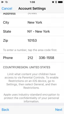 Creați App Store cont american, software-ul pentru iPhone de mere