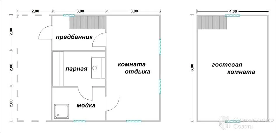 Baie de constructii cu un pod și o terasă - cum să construiască o baie de fotografie cu două etaje