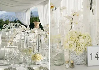 Esküvői orchideák kifinomult elegancia, lakberendezés és dekoráció - lila