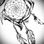 Dreamcatcher tatuaj schiță - exemple, istorie, valoare