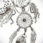 Dreamcatcher tatuaj schiță - exemple, istorie, valoare