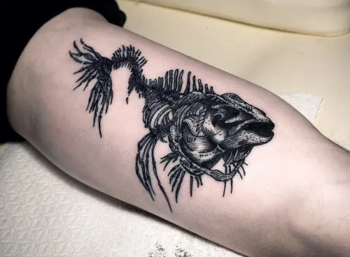 Tattoo hal csontváz jelentősége - ez egy eredeti illusztráció az örök élet