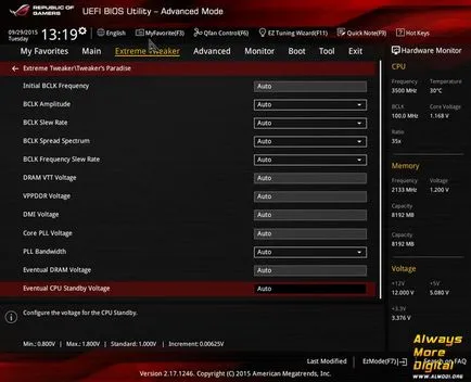 UEFI BIOS si placi de baza de software asus pentru Intel LGA 1151 platforma