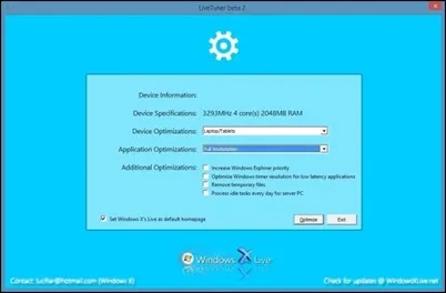 Növeli a sebességet és teljesítményt a Windows operációs rendszer windows live tuner - lopakodó üzemmód