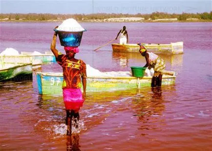 În Senegal, există un roz neobișnuit Retba lac, citește