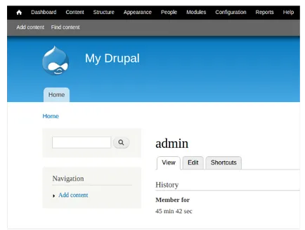 Вхід в адмін панель drupal