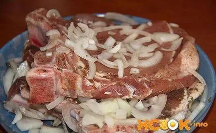 Steak a csont - főzés recept a kemencében lépésről lépésre fotók