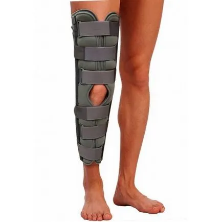 Bandajul pe articulația genunchiului - flexibil, cu nervuri, compresie