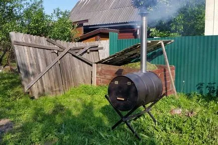 Barrel égetőmű az országban - használat kerti hulladék