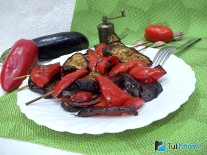 Шашлик з баклажанів і болгарського перцю рецепт з фото (перцю) Шашлик з баклажанів і болгарського перцю рецепт з фото