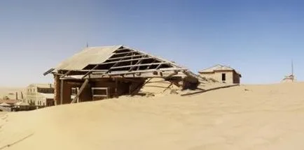 oraș-fantomă în deșertul Namib