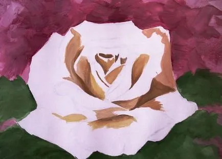 Cum de a desena un trandafir guașă