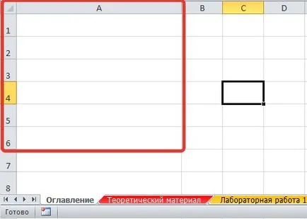 Cum se face un tabel cuprins, hyperlink-uri și butoane în Excel - birou MS Excel - lucru de calculator