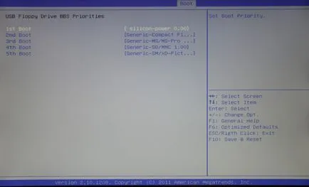 Cum de a pune în BIOS să pornească de pe unitatea USB, setarea de boot de pe USB