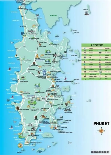 Harta Phuket în limba rusă