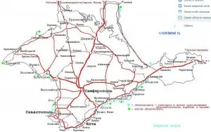 Koktebel на картата на Крим, Koktebel - Koktebel снимки и почивка в Koktebel, Карадаг и залива Fox