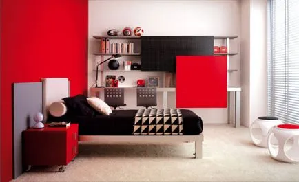 Design-ul frumos și confortabil al camerei pentru un adolescent și fotografii modele