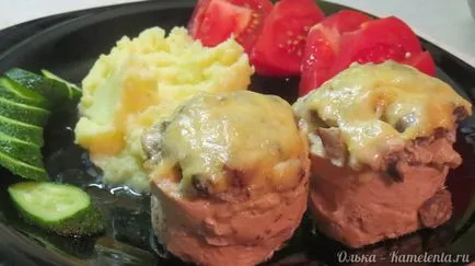 Vol au vent gombával csirke recept egy fotót a csirke gombával volovanov