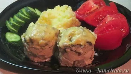 Vol au vent gombával csirke recept egy fotót a csirke gombával volovanov