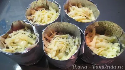 Vol au vent gombával csirke recept egy fotót a csirke gombával volovanov